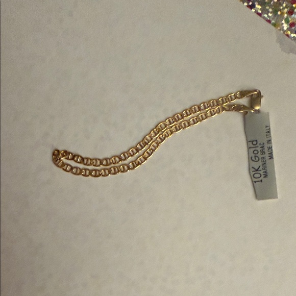 Set of 2 Elegant 10kt Gold 20in Chain Necklace samp and 6 in bracelet 10kt samp - Picture 2 of 7